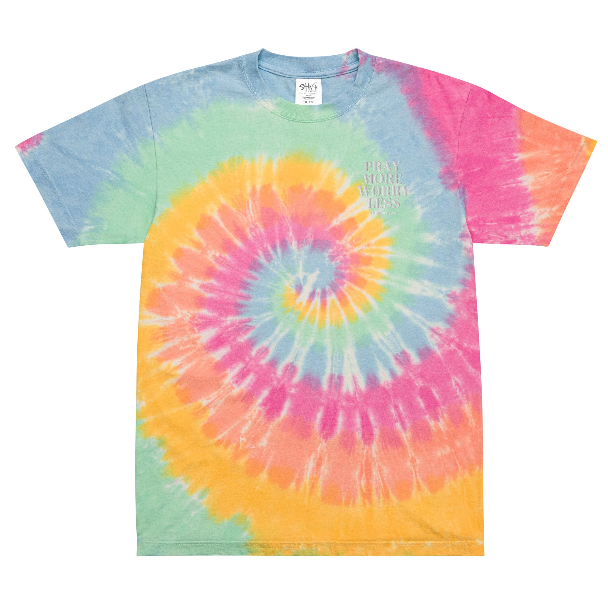 Pray More tie-dye t-shirt